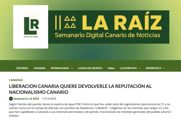 Liberación Canaria quiere devolverle la reputación al nacionaliosmo canario