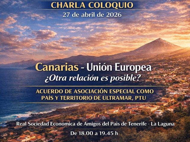 Charla en La Laguna el próximo 27 de abril para un cambio de rumbo para Canarias