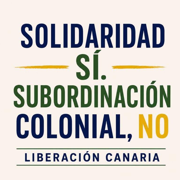 Solidaridad sí. Subordinación colonial, no.