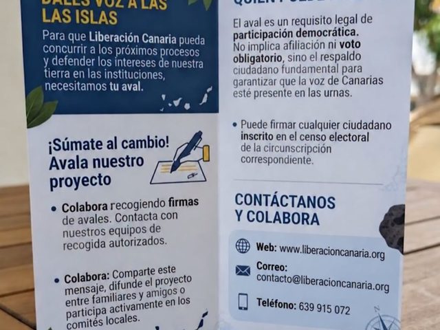 Liberación Canaria sale a la calle para reunir los avales del 29N