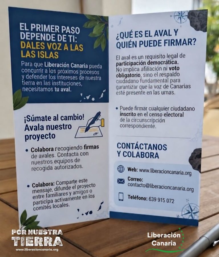 Liberación Canaria sale a la calle para reunir los avales del 29N